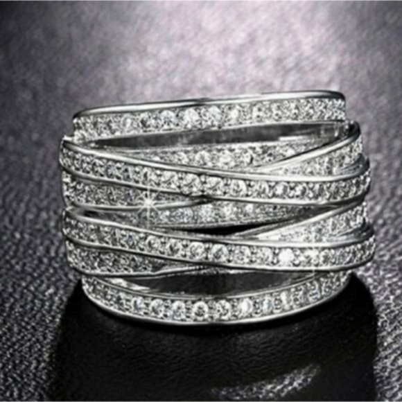 Silver Crossroads Diamond Ring A Must Have - Picture 2 of 8